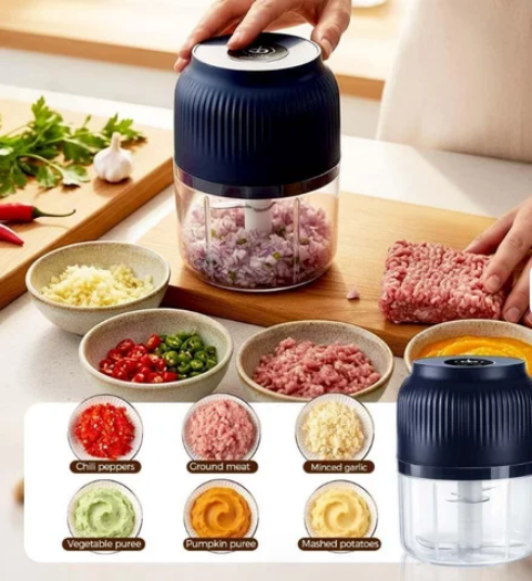 12 in 1 Wireless Electric Chopper - 300ml 4 Blade & 400ml 6 Blade